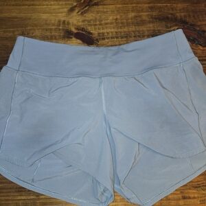 lululemon Speed Up Mid Rise Lined Short Size 10 Blue Cast